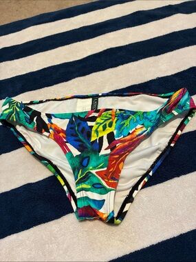 Lauren Ralph Lauren Multicolor Tropical Leaf Bikini Bottoms